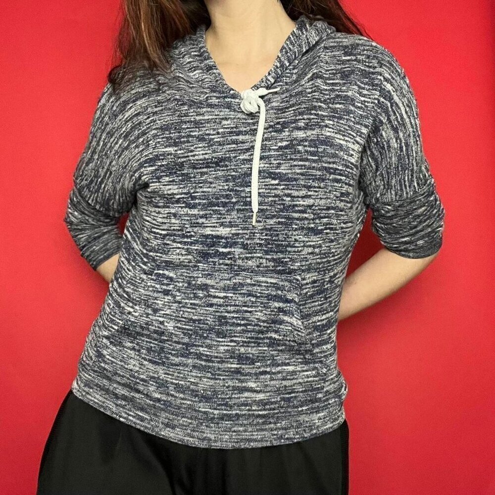 Streetwear society / Blueish grey and white pullover hoodie 🩶💙